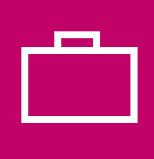 a line drawing of a briefcase