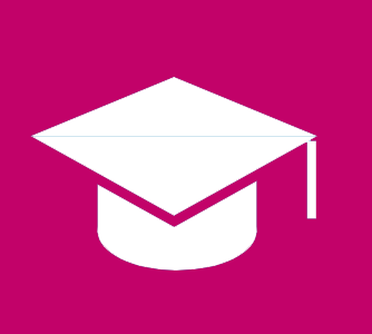 a cartoon graphic of a graduation cap