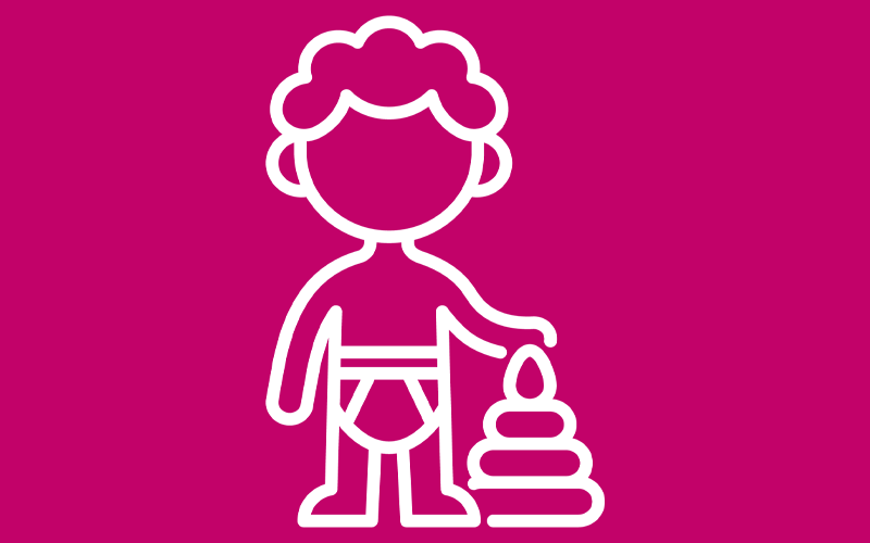 drawing of a child standing next to a pile of stacking toys - link to early years pages